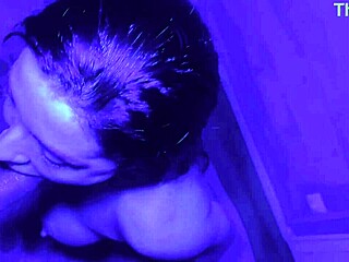 I Gave Her A Blowjob And Creampie In The Blue Light Room