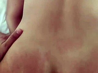 Bondage with my boyfriend on the beach, he whips me using dildos.