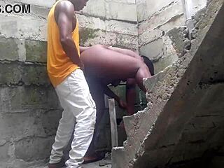 My bricklayer neighbor drilled me hard in an uncompleted building site
