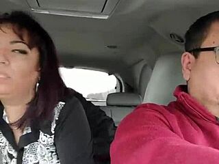 Public Backseat Fucking By Stranger As Partner Drives