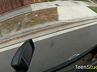 Teen flashes titties to hitchhike a ride