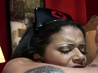 alexis silver gets fucked in all her holes by two men in uniform