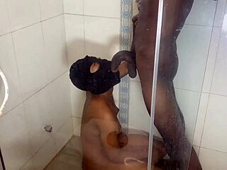 she deepthroats monster bbc in shower