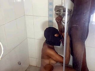 she deepthroats monster bbc in shower