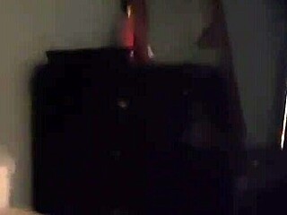 Petite teen brunette sucks big cock deep, ass up high.