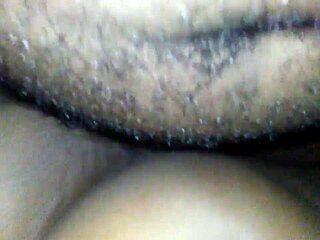 ebony babe with big booty cums on huge dick