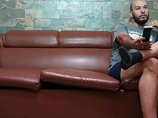 the housewife got naughty with her stepbrother in the bedroom.