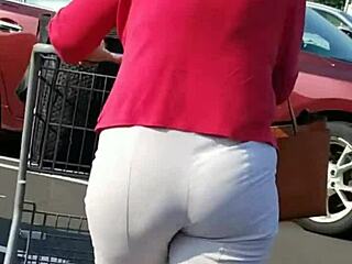 Brudna Starsza Pani Zastawia Pułapkę na Faceta Swoją Grubą Wielką Dupą dla Zabawy