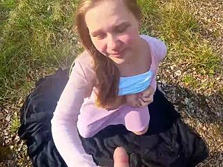 forest sex with happy ending, couldn’t hold it