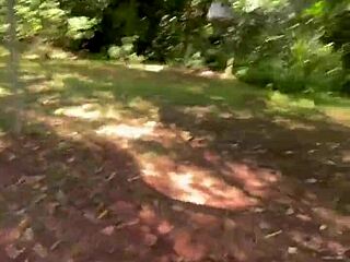 Couple fucks with big cock in park!