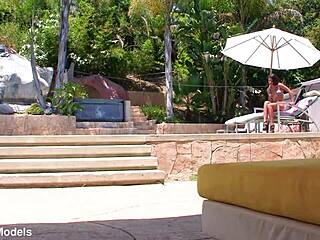 Neela Sky performs POV blowjob on huge cock, ending with cum facial