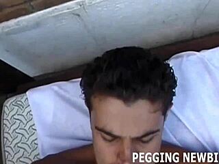 Feel The Pain Of Your First Strapon Pegging.