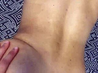 curly-haired morena gives her tasty ass until she gets cum