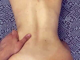 curly-haired morena gives her tasty ass until she gets cum