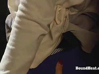 Bent Over Big Ass Lesbian Slave Drilled by Strapon