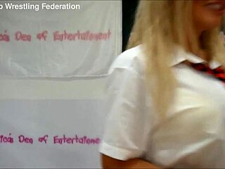 who’s gonna lose in this bra and panties strip wrestling diaper match?