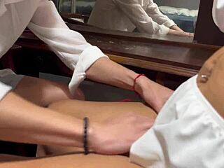 Hot BLOWJOB Session With Horny Neighbor's Wife SUCKING BIG COCK.