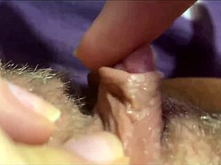 Watch this big clit orgasm up close?