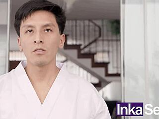 young karateka falls for his curvy latina stepmom, leaving her backdoor dripping with cream.