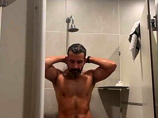 gym shower time with red thong 😘