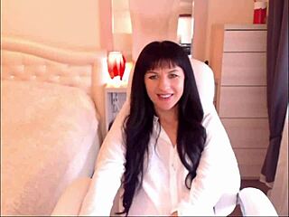 Small Tit Brunette Helga Muah Strips And Teases In Lingerie