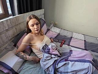 pov rubbing stepmom's pussy without penetration feels so good