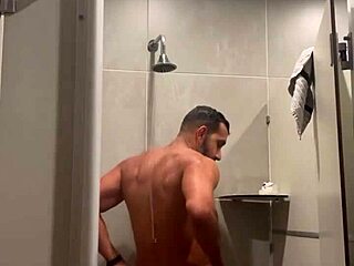 gym shower time with red thong 😘