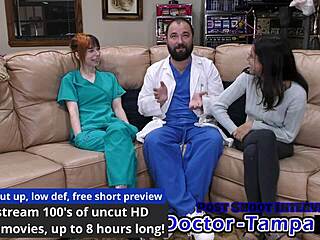 의사 탬파가 디트리아 로즈의 첫 부인과 검사에서 체크해