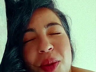 Sexy Latina with big natural tits masturbates in amateur video