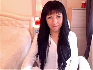 Small Tit Brunette Helga Muah Strips And Teases In Lingerie