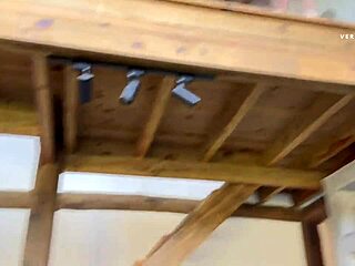 Husband's Friend Secretly Cums On Girlfriend's Tits While She's Athletic And Sexy In Fitness Parody