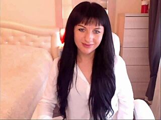 Small Tit Brunette Helga Muah Strips And Teases In Lingerie