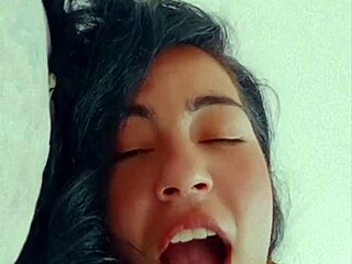 Sexy Latina with big natural tits masturbates in amateur video