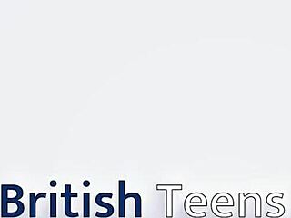 Beautiful British Student Teased by Teacher on Desk.