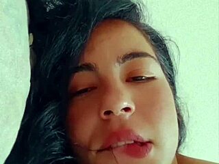 Sexy Latina with big natural tits masturbates in amateur video