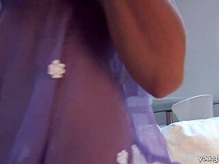 hey, watch this busty brunette babe toy her snatch in lingerie