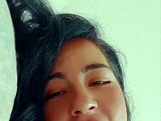 Sexy Latina with big natural tits masturbates in amateur video