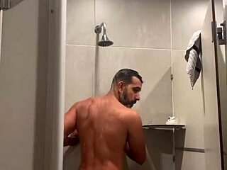 gym shower time with red thong 😘