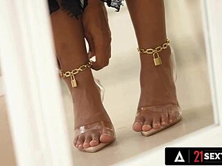 Ebony Romy Indy Gets Ass And Feet Fucked!