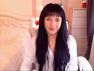 Small Tit Brunette Helga Muah Strips And Teases In Lingerie