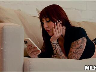 redhead wife lets lover fill her ass