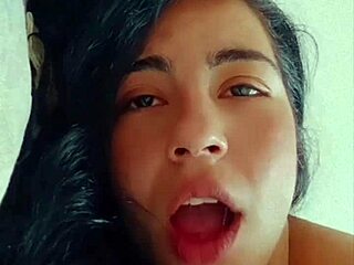 Sexy Latina with big natural tits masturbates in amateur video