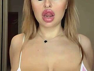 I squeezed my cosplay bunny's natural big tits so tight