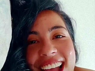 Sexy Latina with big natural tits masturbates in amateur video