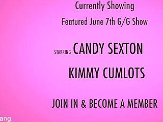 Candy sexton and kimmy cumlots use strapon on big tits