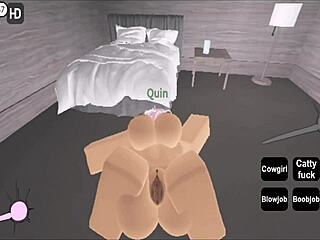 roblox guy has sex with cute girl, blowjob and creampie