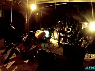 2 pollas 2 coños y un arnés en un calabozo, rough wet muff diving lick bent over doggystyle fucking orgy pussy natural tits