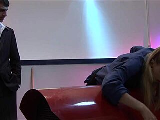 i finger the secretary's shaved pussy