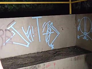 Monica Lima shows the best dogging as two guys fuck her in public square.