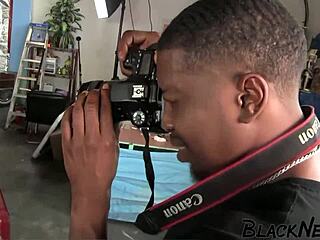 Horny Ebony Model In Interracial Sex!